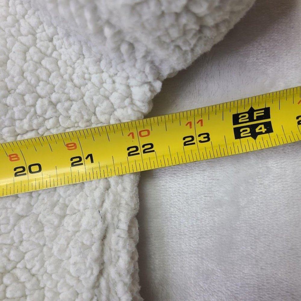 DSG Womens Size L White Sherpa Fleece Half-Zip Pullover Jacket With Pockets - Picture 7 of 9